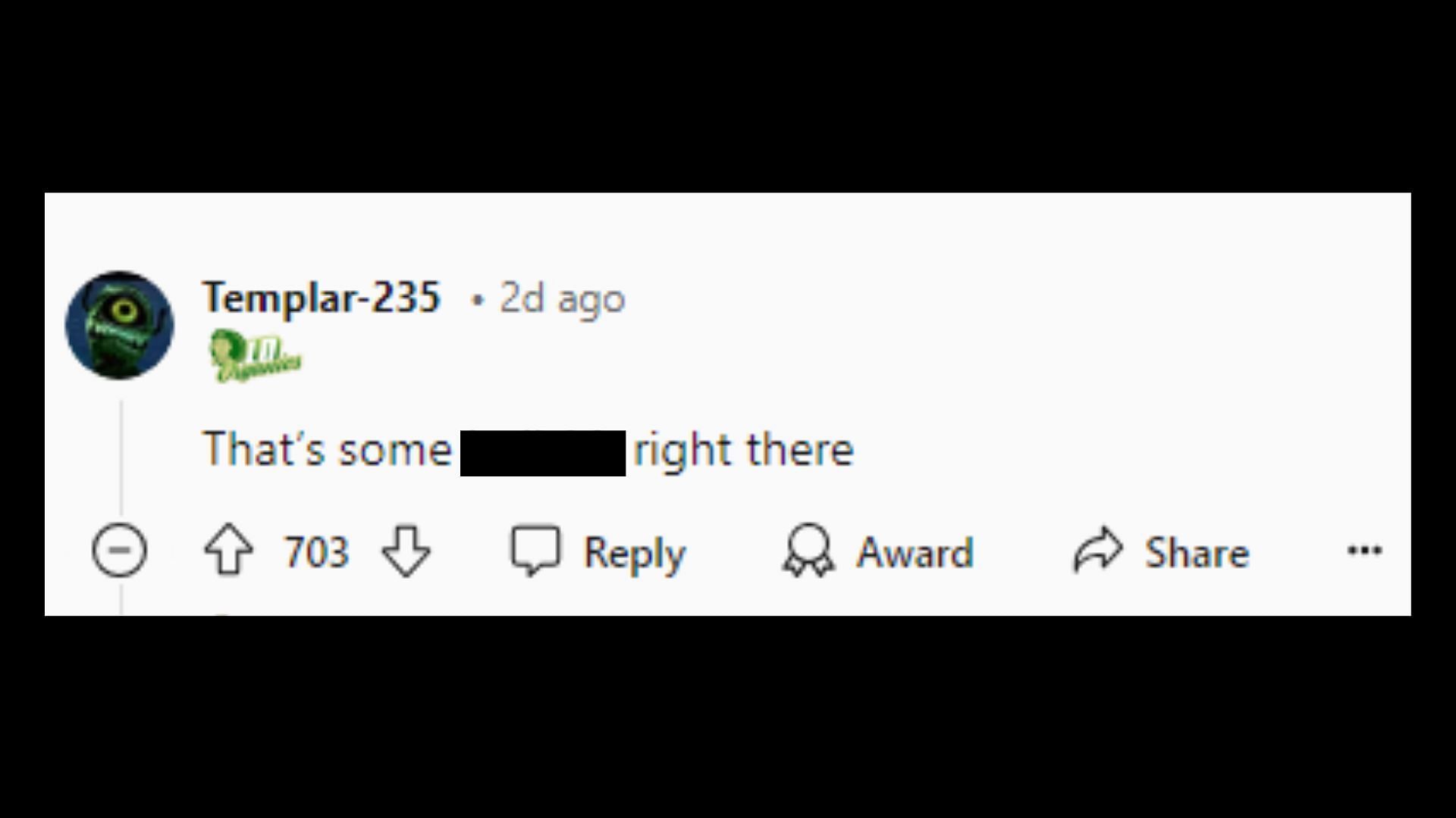 A viewer expresses their frustration with the situation (Image via Reddit: u/Templar-235)